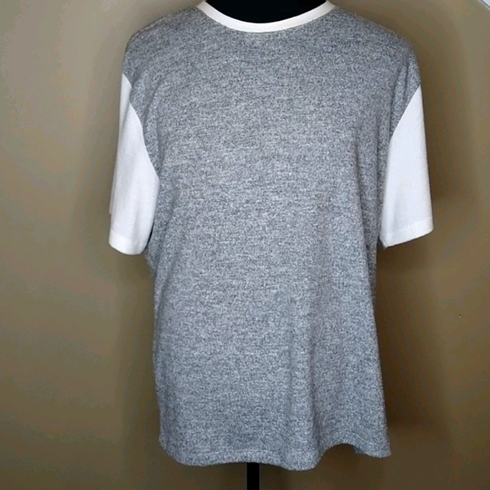 Super soft fuzzy knit t shirt